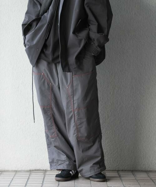SENSE OF PLACE by URBAN RESEARCH / センスオブプレイス バイ アーバンリサーチ その他パンツ | ツートーンダブルニーパンツ(チャコールグレー)