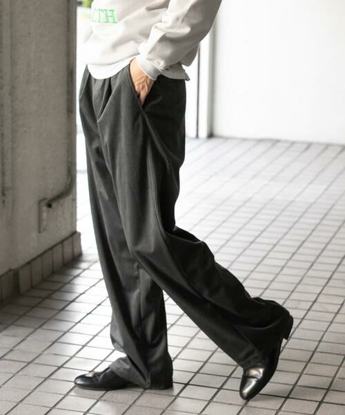 SENSE OF PLACE by URBAN RESEARCH / センスオブプレイス バイ アーバンリサーチ その他パンツ | コーデュロイタックワイドパンツ | 詳細30