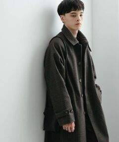 【美品】ステンカラーコート／メンズＬ／黒・ブラック／センス オブ プレイス センス オブ プレイス バイ アーバンリサーチ SENSE OF PLACE by