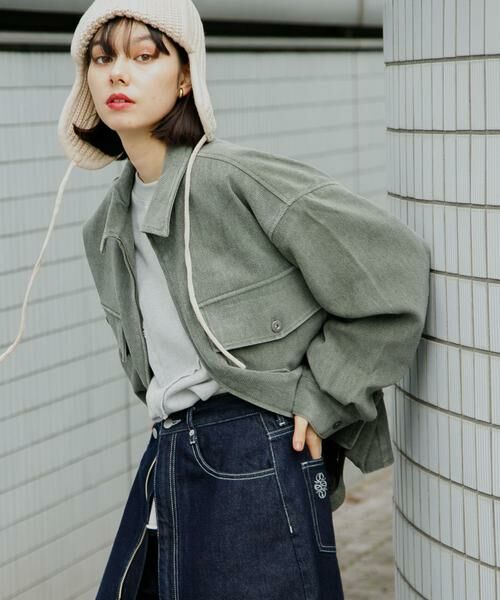 SENSE OF PLACE by URBAN RESEARCH / センスオブプレイス バイ アーバンリサーチ ブルゾン | 『ユニセックス』『セットアップ対応』ヴィンテージツイルZIPブルゾン | 詳細8