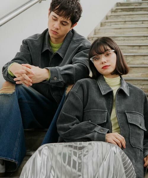 SENSE OF PLACE by URBAN RESEARCH / センスオブプレイス バイ アーバンリサーチ ブルゾン | 『ユニセックス』『セットアップ対応』ヴィンテージツイルZIPブルゾン(ブラック)