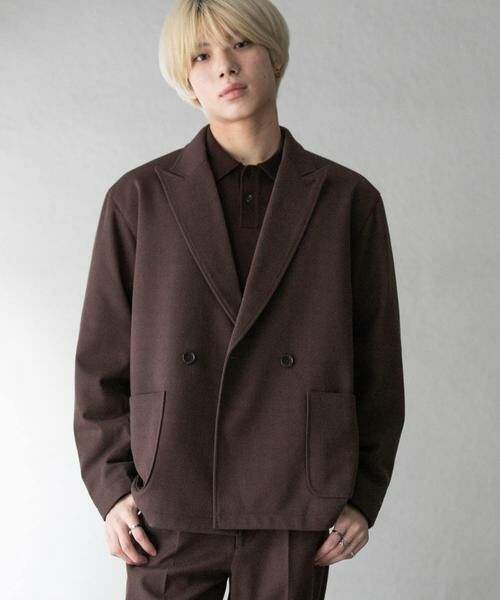 SENSE OF PLACE by URBAN RESEARCH / センスオブプレイス バイ アーバンリサーチ その他アウター | 『UR TECH』ヘリンボーンダブルテーラードジャケット | 詳細1