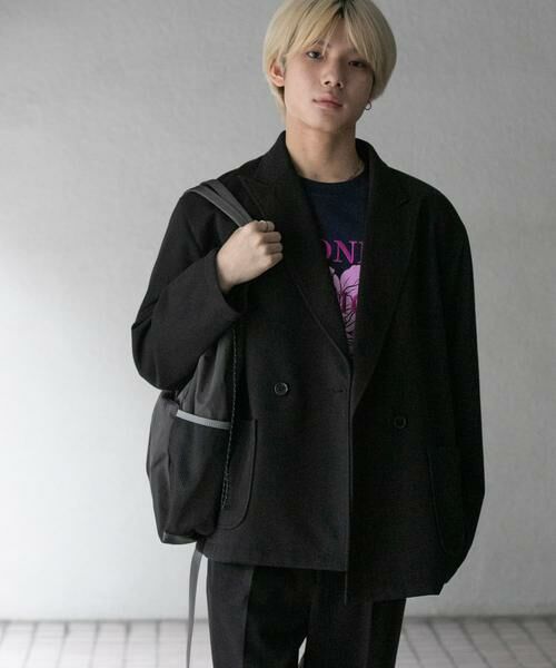 SENSE OF PLACE by URBAN RESEARCH / センスオブプレイス バイ アーバンリサーチ その他アウター | 『UR TECH』ヘリンボーンダブルテーラードジャケット | 詳細12