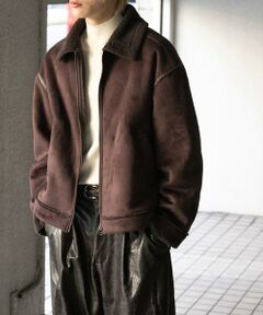 SENSE OF PLACE by URBAN RESEARCH / センスオブプレイス バイ アーバンリサーチ ブルゾン | フェイクムートンボアジップブルゾン