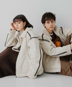 SENSE OF PLACE by URBAN RESEARCH / センスオブプレイス バイ アーバンリサーチ ブルゾン | フェイクムートンボアジップブルゾン