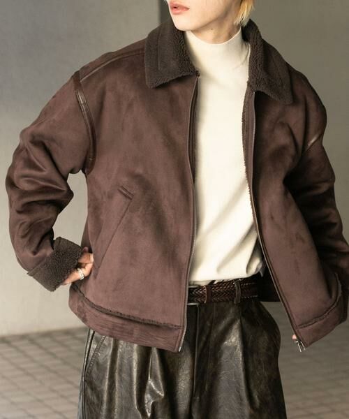 SENSE OF PLACE by URBAN RESEARCH / センスオブプレイス バイ アーバンリサーチ ブルゾン | フェイクムートンボアジップブルゾン | 詳細1