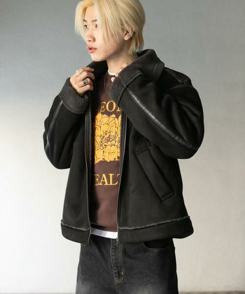 SENSE OF PLACE by URBAN RESEARCH / センスオブプレイス バイ アーバンリサーチ ブルゾン | フェイクムートンボアジップブルゾン | 詳細14