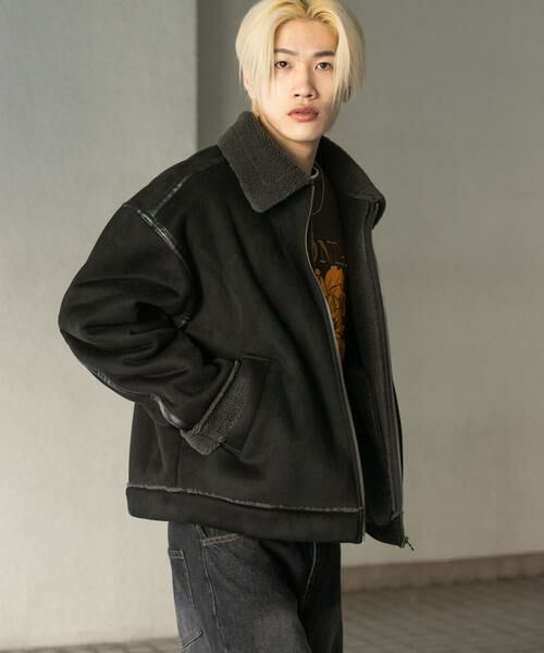 SENSE OF PLACE by URBAN RESEARCH / センスオブプレイス バイ アーバンリサーチ ブルゾン | フェイクムートンボアジップブルゾン | 詳細15