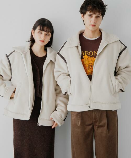 SENSE OF PLACE by URBAN RESEARCH / センスオブプレイス バイ アーバンリサーチ ブルゾン | フェイクムートンボアジップブルゾン | 詳細23