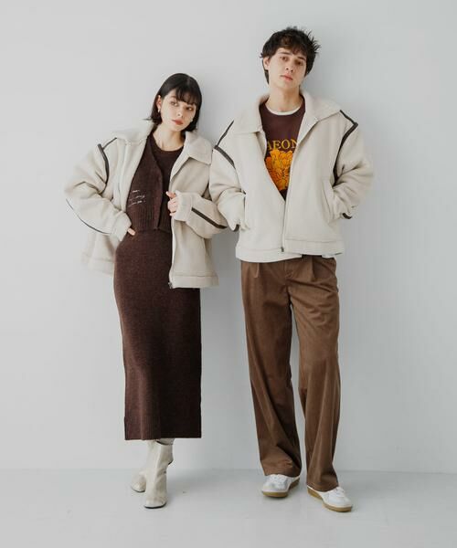 SENSE OF PLACE by URBAN RESEARCH / センスオブプレイス バイ アーバンリサーチ ブルゾン | フェイクムートンボアジップブルゾン | 詳細24