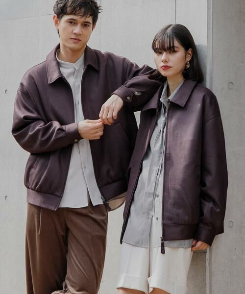 SENSE OF PLACE by URBAN RESEARCH / センスオブプレイス バイ アーバンリサーチ ブルゾン | 『ユニセックス』ツイルスエードタッチZIPブルゾン | 詳細1