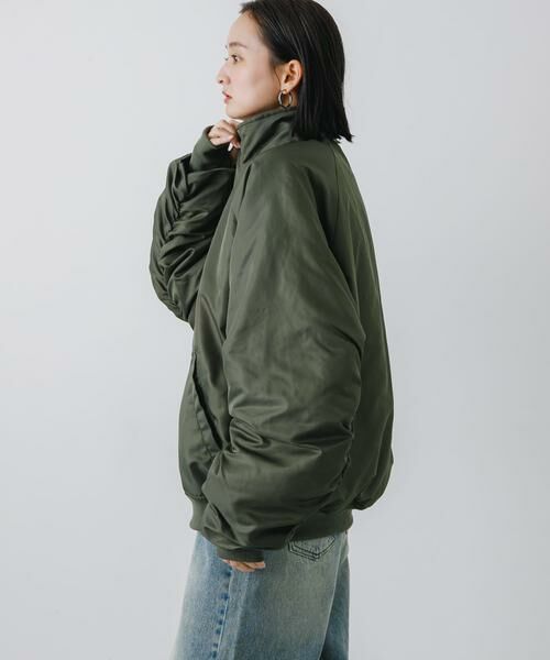 SENSE OF PLACE by URBAN RESEARCH / センスオブプレイス バイ アーバンリサーチ ナイロンジャケット | 『ユニセックス』ナイロンギャザースタンドブルゾン | 詳細1