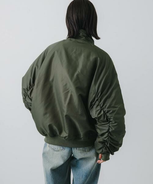 SENSE OF PLACE by URBAN RESEARCH / センスオブプレイス バイ アーバンリサーチ ナイロンジャケット | 『ユニセックス』ナイロンギャザースタンドブルゾン | 詳細2