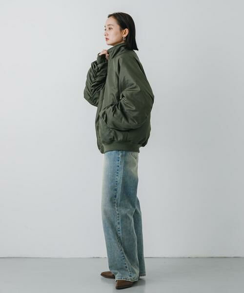 SENSE OF PLACE by URBAN RESEARCH / センスオブプレイス バイ アーバンリサーチ ナイロンジャケット | 『ユニセックス』ナイロンギャザースタンドブルゾン | 詳細3
