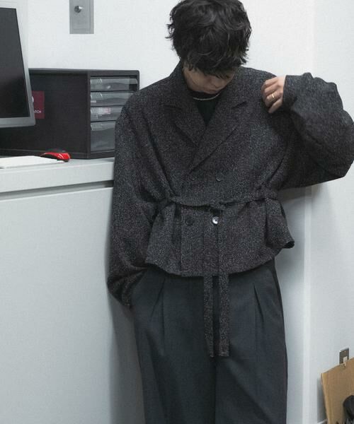 SENSE OF PLACE by URBAN RESEARCH / センスオブプレイス バイ アーバンリサーチ その他アウター | 『わたべ×SOP』『セットアップ対応』ツイードダブルブレストショートジャケット | 詳細15