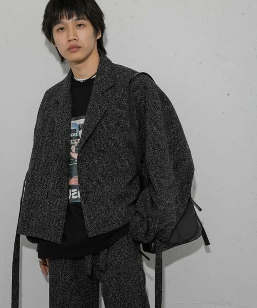 SENSE OF PLACE by URBAN RESEARCH / センスオブプレイス バイ アーバンリサーチ その他アウター | 『わたべ×SOP』『セットアップ対応』ツイードダブルブレストショートジャケット | 詳細24