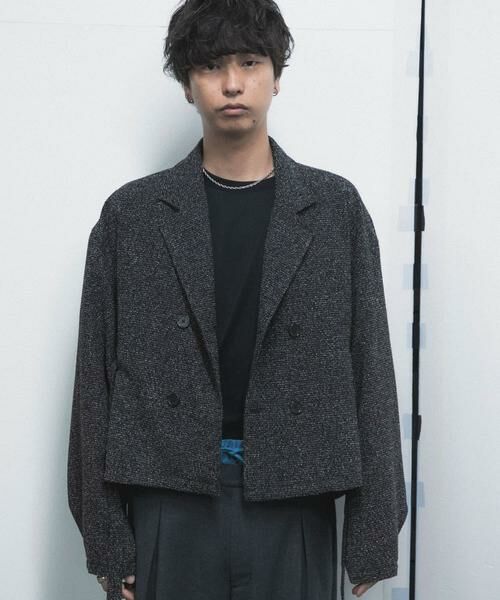 SENSE OF PLACE by URBAN RESEARCH / センスオブプレイス バイ アーバンリサーチ その他アウター | 『わたべ×SOP』『セットアップ対応』ツイードダブルブレストショートジャケット | 詳細30