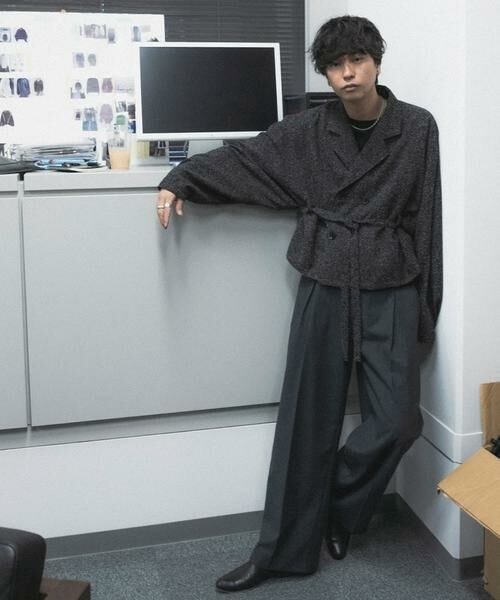 SENSE OF PLACE by URBAN RESEARCH / センスオブプレイス バイ アーバンリサーチ その他アウター | 『わたべ×SOP』『セットアップ対応』ツイードダブルブレストショートジャケット | 詳細16