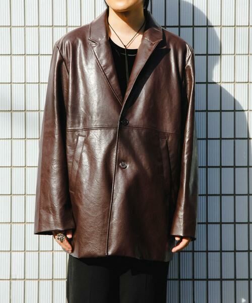 SENSE OF PLACE by URBAN RESEARCH / センスオブプレイス バイ アーバンリサーチ その他アウター | フェイクレザーミドルジャケット | 詳細11