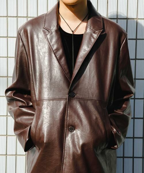 SENSE OF PLACE by URBAN RESEARCH / センスオブプレイス バイ アーバンリサーチ その他アウター | フェイクレザーミドルジャケット | 詳細15