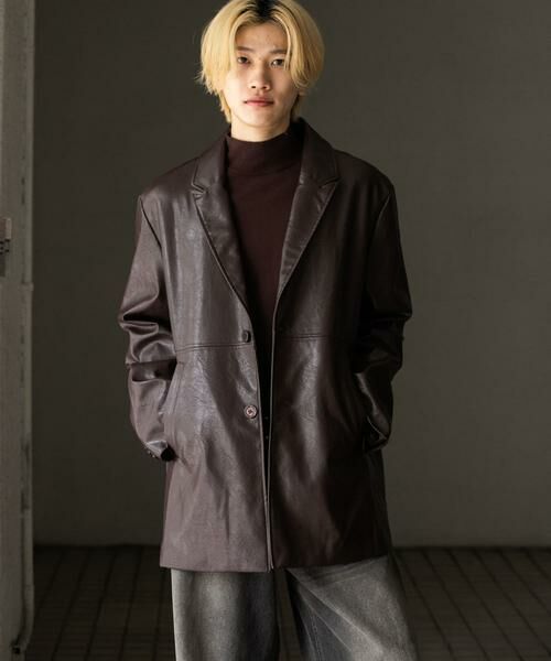 SENSE OF PLACE by URBAN RESEARCH / センスオブプレイス バイ アーバンリサーチ その他アウター | フェイクレザーミドルジャケット | 詳細5