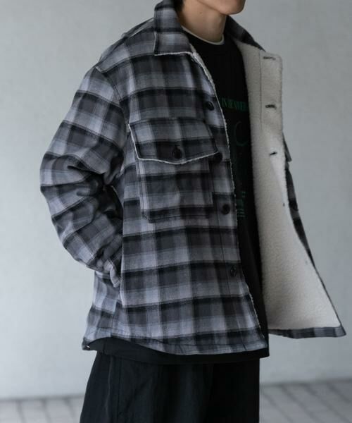 SENSE OF PLACE by URBAN RESEARCH / センスオブプレイス バイ アーバンリサーチ その他アウター | オンブレーチェックボアジャケット | 詳細8