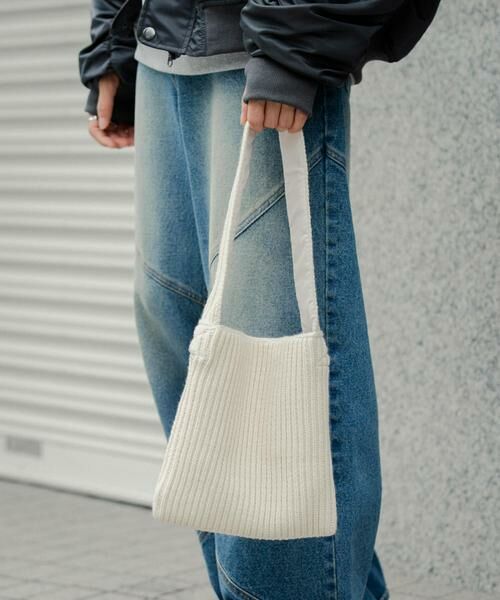 SENSE OF PLACE by URBAN RESEARCH / センスオブプレイス バイ アーバンリサーチ トートバッグ | ニットスクエアバッグ | 詳細6