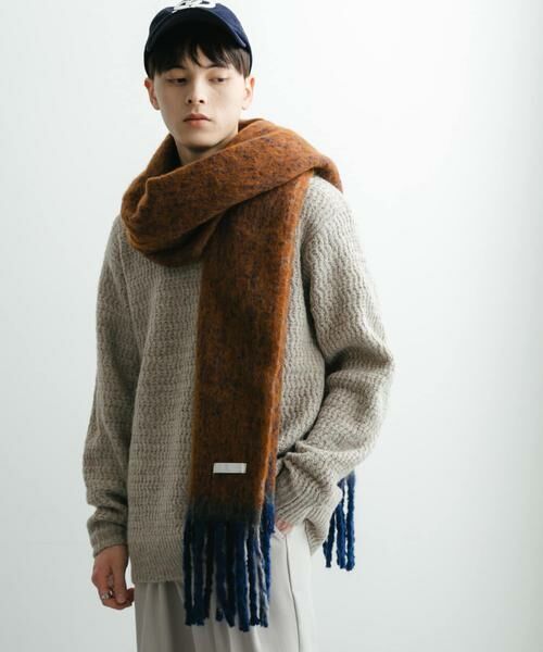 SENSE OF PLACE by URBAN RESEARCH / センスオブプレイス バイ アーバンリサーチ マフラー・ショール・スヌード・ストール | ミックスボリューム大判マフラー | 詳細1