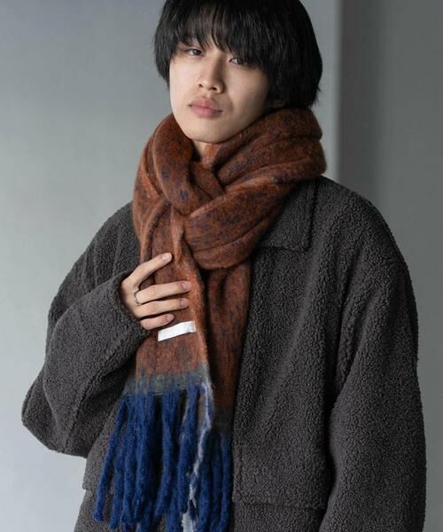 SENSE OF PLACE by URBAN RESEARCH / センスオブプレイス バイ アーバンリサーチ マフラー・ショール・スヌード・ストール | ミックスボリューム大判マフラー | 詳細4
