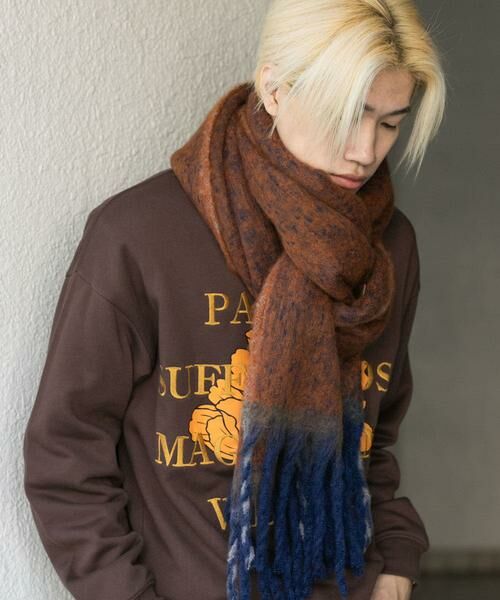 SENSE OF PLACE by URBAN RESEARCH / センスオブプレイス バイ アーバンリサーチ マフラー・ショール・スヌード・ストール | ミックスボリューム大判マフラー | 詳細6