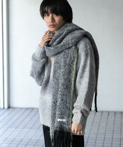 SENSE OF PLACE by URBAN RESEARCH / センスオブプレイス バイ アーバンリサーチ マフラー・ショール・スヌード・ストール | ミックスボリューム大判マフラー | 詳細12