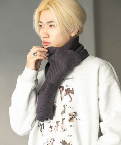 SENSE OF PLACE by URBAN RESEARCH / センスオブプレイス バイ アーバンリサーチ マフラー・ショール・スヌード・ストール | プレーンニットマフラー | 詳細8