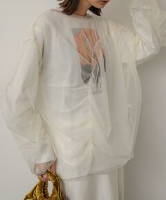 SENSE OF PLACE by URBAN RESEARCH / センスオブプレイス バイ アーバンリサーチ Tシャツ | シャーリングチュールトップ