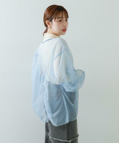 SENSE OF PLACE by URBAN RESEARCH / センスオブプレイス バイ アーバンリサーチ Tシャツ | シャーリングチュールトップ | 詳細3