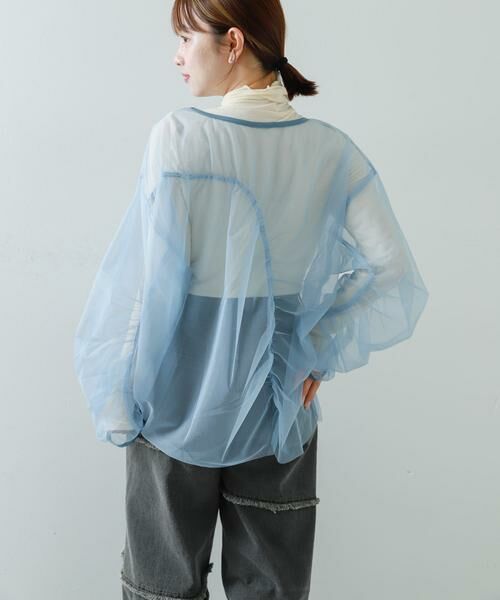 SENSE OF PLACE by URBAN RESEARCH / センスオブプレイス バイ アーバンリサーチ Tシャツ | シャーリングチュールトップ | 詳細4