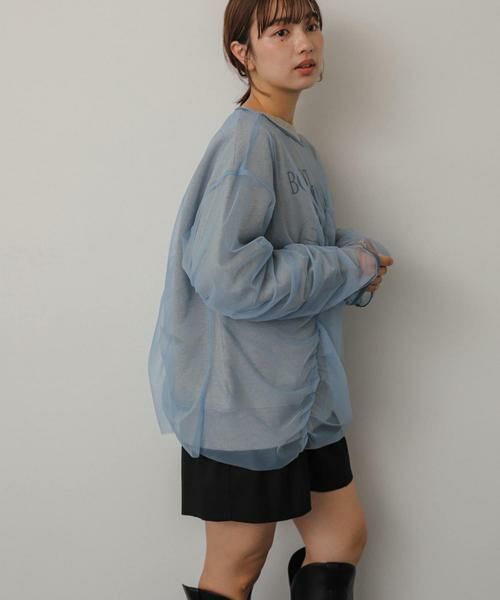 SENSE OF PLACE by URBAN RESEARCH / センスオブプレイス バイ アーバンリサーチ Tシャツ | シャーリングチュールトップ | 詳細7