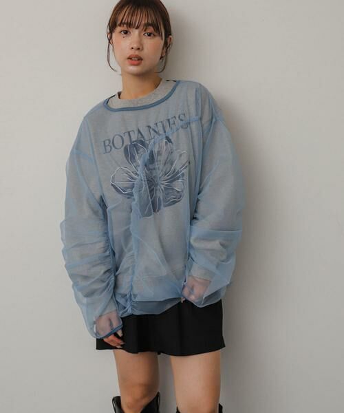 SENSE OF PLACE by URBAN RESEARCH / センスオブプレイス バイ アーバンリサーチ Tシャツ | シャーリングチュールトップ | 詳細8