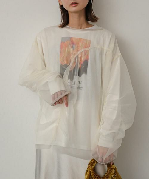 SENSE OF PLACE by URBAN RESEARCH / センスオブプレイス バイ アーバンリサーチ Tシャツ | シャーリングチュールトップ | 詳細14