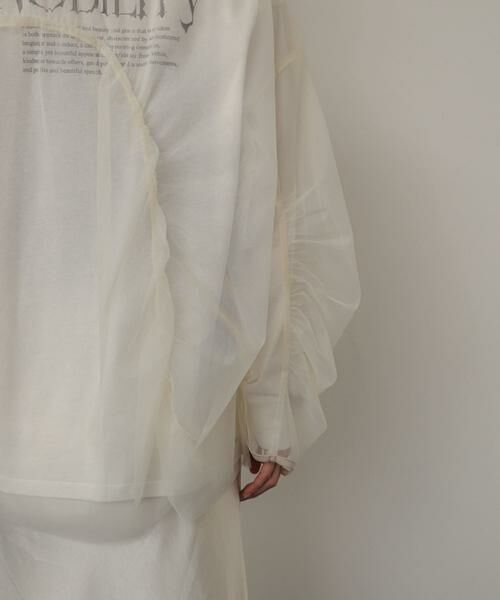 SENSE OF PLACE by URBAN RESEARCH / センスオブプレイス バイ アーバンリサーチ Tシャツ | シャーリングチュールトップ | 詳細23