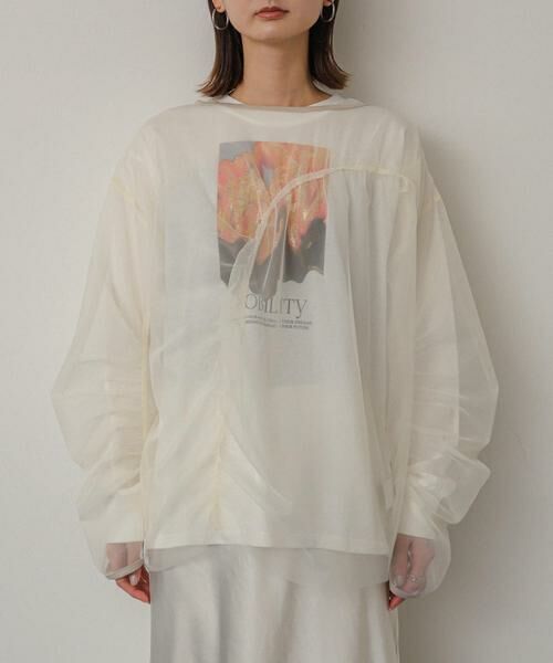 SENSE OF PLACE by URBAN RESEARCH / センスオブプレイス バイ アーバンリサーチ Tシャツ | シャーリングチュールトップ | 詳細20