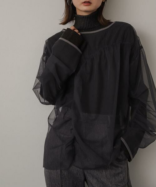 SENSE OF PLACE by URBAN RESEARCH / センスオブプレイス バイ アーバンリサーチ Tシャツ | シャーリングチュールトップ | 詳細26