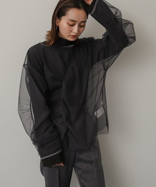 SENSE OF PLACE by URBAN RESEARCH / センスオブプレイス バイ アーバンリサーチ Tシャツ | シャーリングチュールトップ | 詳細27