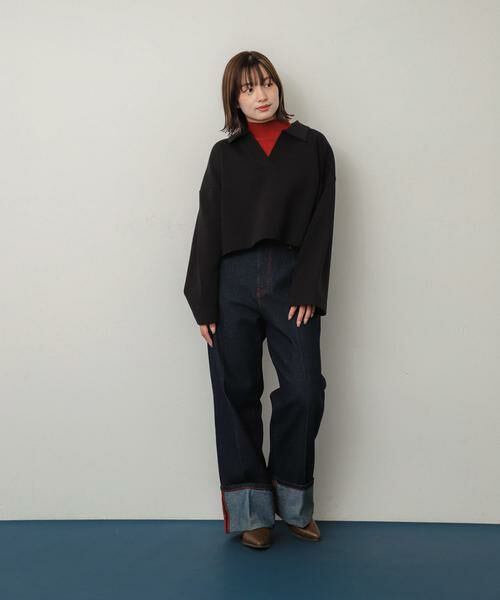 SENSE OF PLACE by URBAN RESEARCH / センスオブプレイス バイ アーバンリサーチ Tシャツ | ワイドスリーブエリツキクロップドトップ | 詳細28