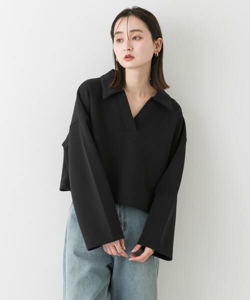 SENSE OF PLACE by URBAN RESEARCH / センスオブプレイス バイ アーバンリサーチ Tシャツ | ワイドスリーブエリツキクロップドトップ | 詳細17