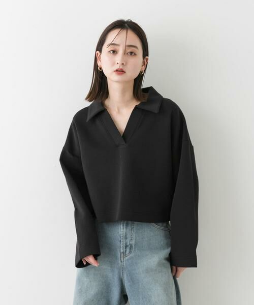 SENSE OF PLACE by URBAN RESEARCH / センスオブプレイス バイ アーバンリサーチ Tシャツ | ワイドスリーブエリツキクロップドトップ | 詳細18