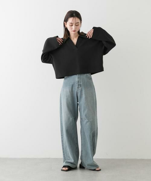 SENSE OF PLACE by URBAN RESEARCH / センスオブプレイス バイ アーバンリサーチ Tシャツ | ワイドスリーブエリツキクロップドトップ | 詳細21