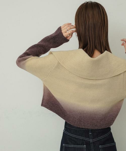 SENSE OF PLACE by URBAN RESEARCH / センスオブプレイス バイ アーバンリサーチ ニット・セーター | グラデーションクロップドセーター | 詳細8