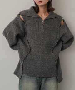 SENSE OF PLACE by URBAN RESEARCH / センスオブプレイス バイ アーバンリサーチ ニット・セーター | ショルダージップメランジセーター