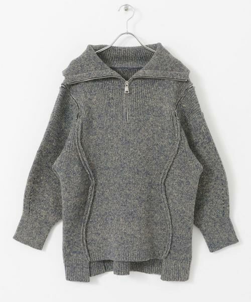SENSE OF PLACE by URBAN RESEARCH / センスオブプレイス バイ アーバンリサーチ ニット・セーター | ショルダージップメランジセーター | 詳細5