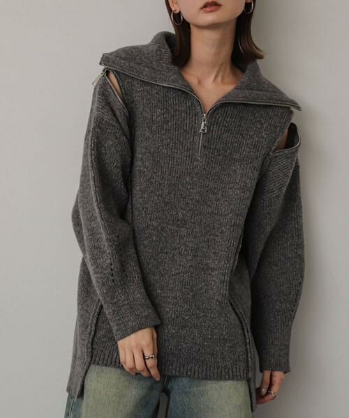 SENSE OF PLACE by URBAN RESEARCH / センスオブプレイス バイ アーバンリサーチ ニット・セーター | ショルダージップメランジセーター | 詳細7